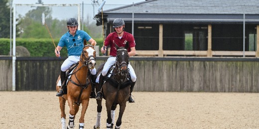 Jack and Joe playing polo